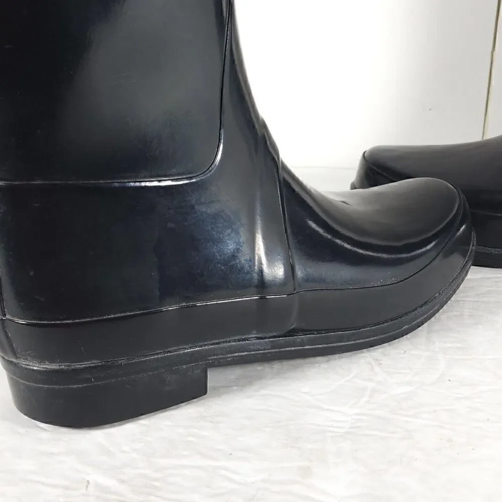Hunter Women's Rigley US 7 EU 38 Quilted Glossy Tall Rubber Rain Boots